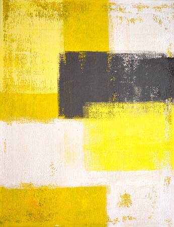 Yellow and Grey Abstract Art Painting 2